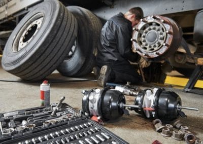 this image shows truck brake service in Springfield, MO